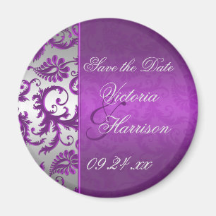 Aimant Économies argentées et pourpres de la damassé I
