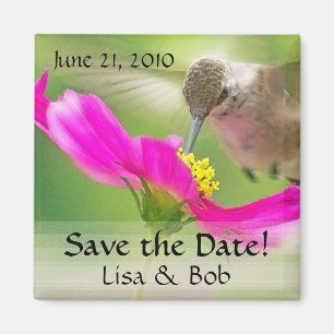 Aimant Économies de colibri de fleur l'aimant de date
