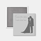 Aimant Économies de silhouette de jeunes mariés l'aimant (Recto/Verso)