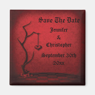 Aimant Économies gothiques l'arbre de coeur de date et l