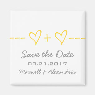 Aimant Économies jaunes d'équation de coeur l'aimant de