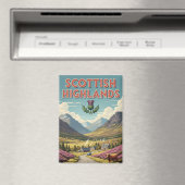 Aimant Écosse vintage Highlands Travel (In Situ (Lave-vaisselle))