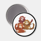 Aimant Écoute Non...Parle Non...Voir Aucun Mal (Recto/Verso)