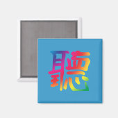 Aimant Écouter le caractère chinois (Recto/Verso)