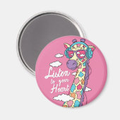 Aimant Écoutez votre coeur (Recto/Verso)