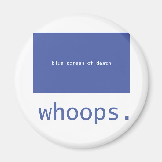 Aimant Écran bleu de la mort - salope ! (Devant)
