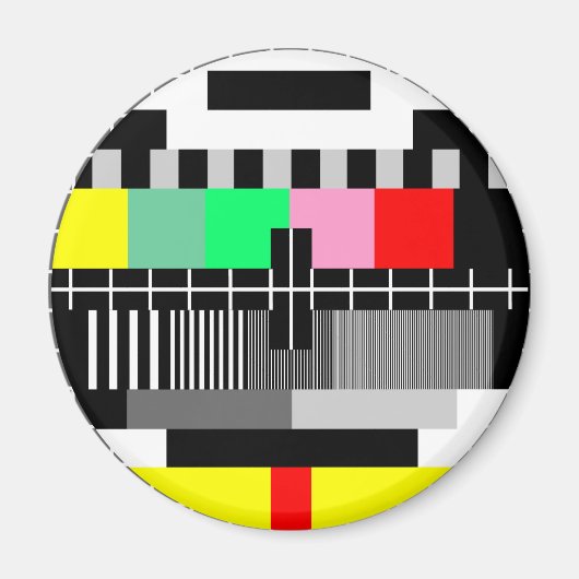 Aimant Écran de test de la télévision couleur rétro (Devant)