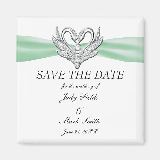 Aimant Écran Vert Ruban En Argent Swans Enregistrer L'Aim (Devant)