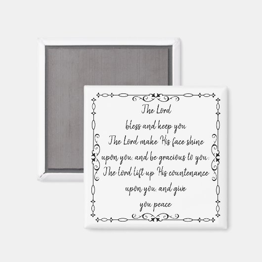 Aimant Écriture biblique Aaron Bénédiction Numb 6:24-26 (Recto/Verso)