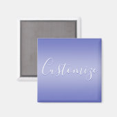 Aimant Écriture cursive éditable | Violet blanc et violet (Recto/Verso)