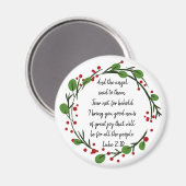 Aimant Écriture de Noël inspirée chrétienne (Recto/Verso)