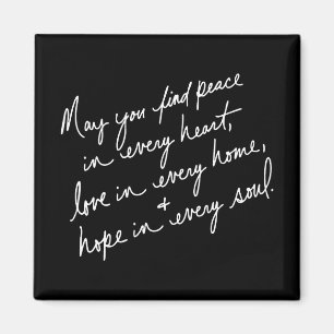Aimant Ecriture De Paix À La Main Amour & Espoir Spiritue