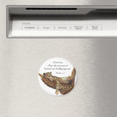 Aimant Écriture inspirante, aquarelle léopard animal (In Situ (Lave-vaisselle))