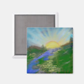 Aimant Écriture inspirante de 2 pouces Carré (Recto/Verso)