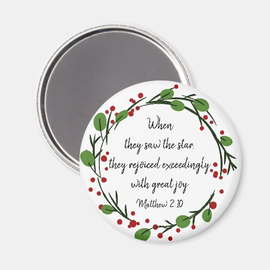 Aimant Écriture inspirée de Noël chrétien (Recto/Verso)