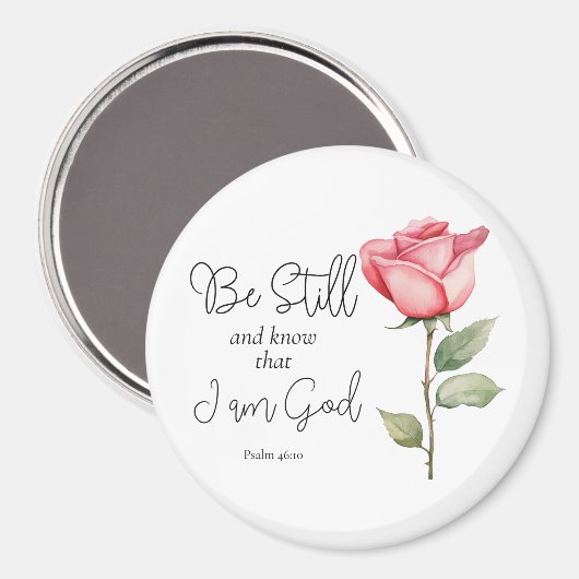 Aimant Écriture Soyez toujours et Sachez que je suis Dieu (Recto/Verso)