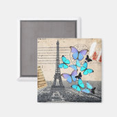 Aimant écritures postmark papillon Paris Effiel Tower (Recto/Verso)