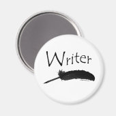 Aimant Écrivain avec un stylo de quill (Recto/Verso)