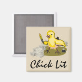 Aimant Écrivain Lit avec papier et Quill Plume (Recto/Verso)