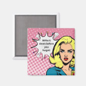 Aimant Écrivez-le vers le bas Magazine d'art pop (Recto/Verso)