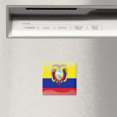Aimant Ecuadorian glossy flag (In Situ (Lave-vaisselle))
