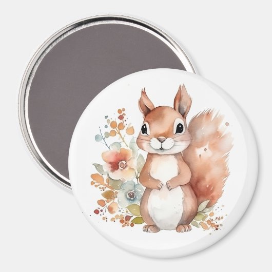 Aimant Écureuil aquarelle (Recto/Verso)