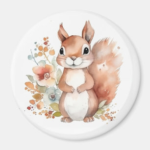 Aimant Écureuil aquarelle