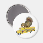 Aimant Écureuil dans le bus scolaire (Recto/Verso)