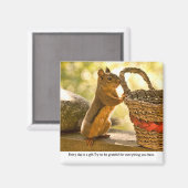 Aimant Écureuil de gratitude (Recto/Verso)