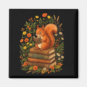 Aimant Écureuil drôle cottagecore fairycore bibliothécair