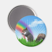 Aimant Écureuil et ciel arc-en-ciel (Recto/Verso)