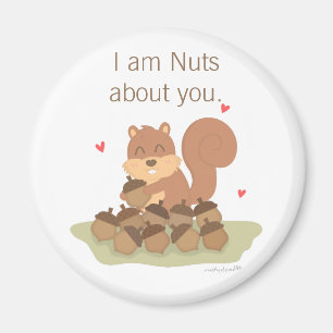 Aimant Écureuil Mignon Je Suis Fou De Toi Jeu De Mots Fro
