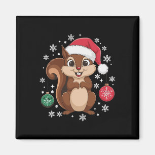Aimant Écureuil Noël Joyeux Noël Festif Xmas Ho