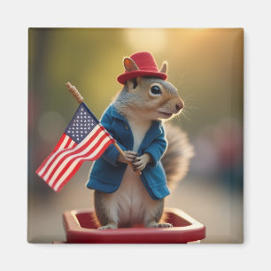 Aimant Écureuil patriotique