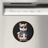 Aimant Écureuil portant Sweat - shirt à capuche drôle Coo (In Situ (Lave-vaisselle))