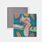 Aimant Écureuil - Récolte de maïs (Recto/Verso)