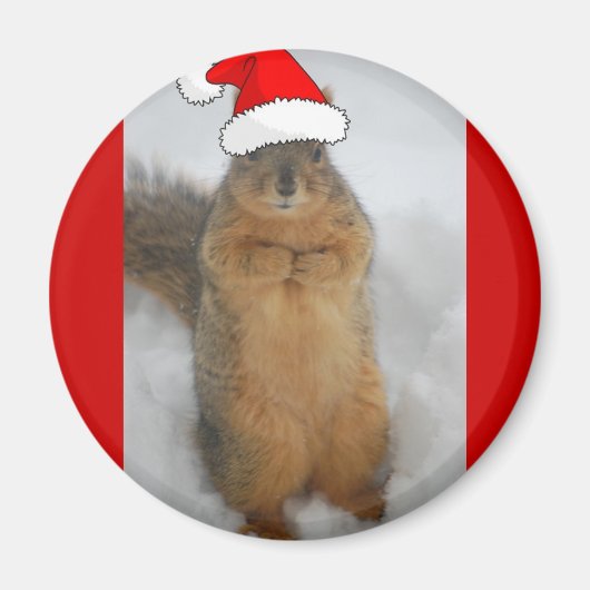 Aimant Écureuils de Noël (Devant)