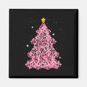 Aimant Ed4d Pink Ribbon sapin de Noël Joyeux Noël