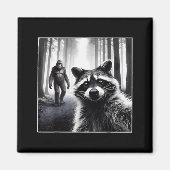 Aimant Ed Raccoon Selfie With Sasquatch Bigfoot Funny Rac (Devant)