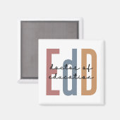 Aimant EdD Docteur En Éducation (Recto/Verso)