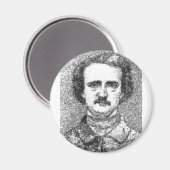 Aimant Edgar Allan Poe Portrait (Recto/Verso)