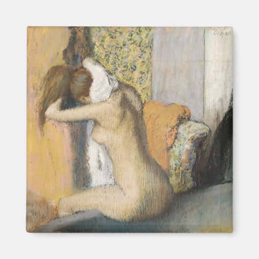 Aimant Edgar Degas | Après le bain, femme Sécher le cou (Devant)
