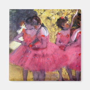 Aimant Edgar Degas - Danseurs en rose entre les scènes