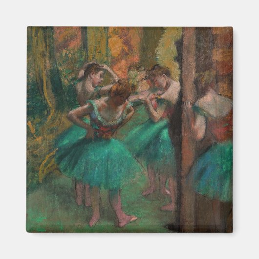 Aimant Edgar Degas - Danseurs, rose et vert (Devant)