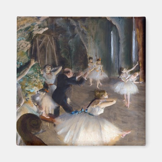 Aimant Edgar Degas - La répétition du ballet sur scène (Devant)