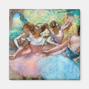 Aimant Edgar Degas - Quatre ballerines sur scène