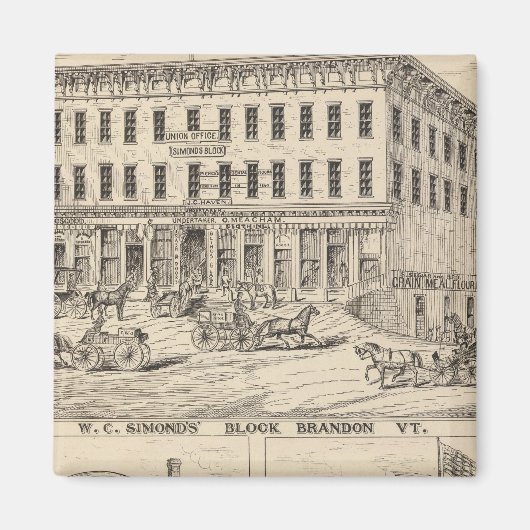 Aimant Édifice du WC Simond à Brandon (Devant)