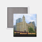 Aimant Édifice historique Wrigley - Chicago Illinois (Recto/Verso)