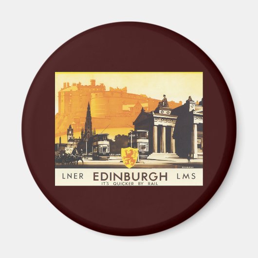 Aimant Edimbourg via LNER Rail Poster (Devant)