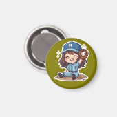 Aimant Édition Chibi Baseball - Attrape victorieuse (Recto/Verso)